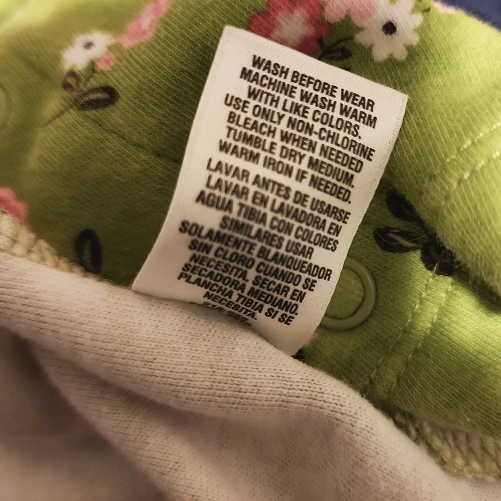 Carter's Super-Cute Avocado Green Floral Short Sleeve One Piece Infant 6 Months